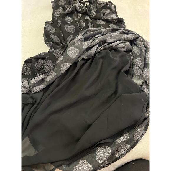 H&M Black HIgh Neck Sleeveless Black Dress size 6 - Picture 8 of 9